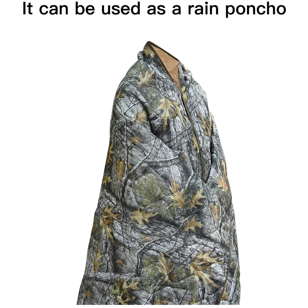 Kylebooker Camo Woobie Blanket Waterproof Poncho Liner for Outdoor Camping; Hiking; Hunting; Survival; Backpacking; Picnicking Doba